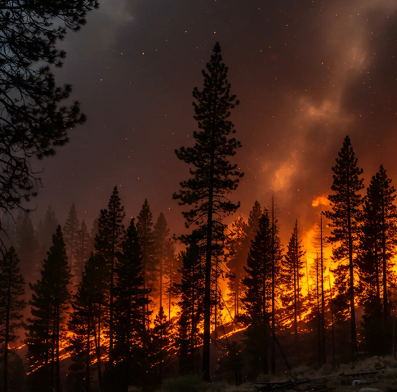 Wildfire on Mountain